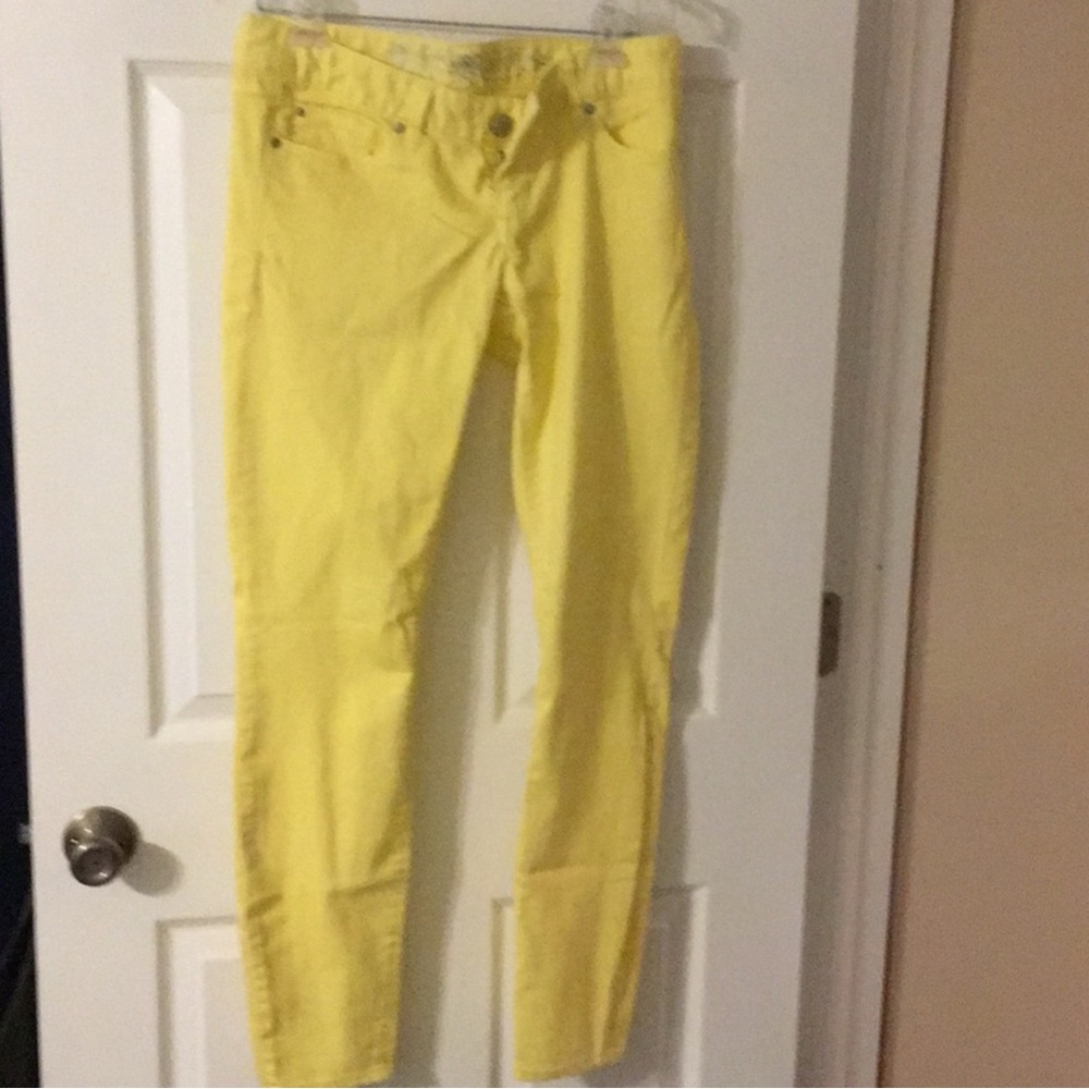 Express Yellow Skinny Pants